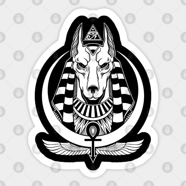 Anubis Sticker by OccultOmaStore